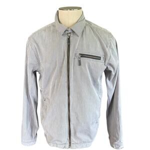 Quiksilver Vintage Striped Zip Up Cotton Jacket Large